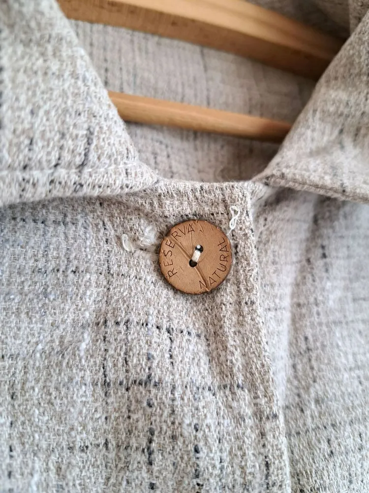 casaco fibra natural feminino