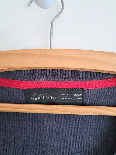 suéter zara man listrado azul marinho
