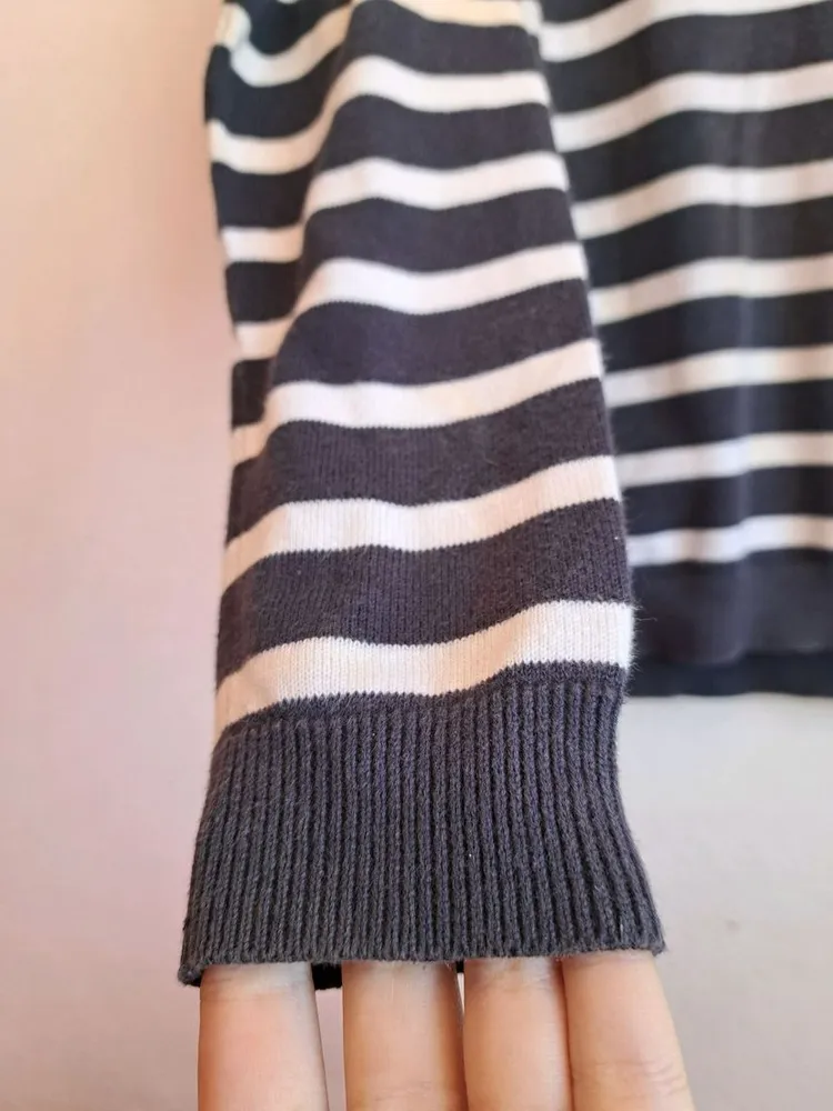 suéter zara man listrado azul marinho
