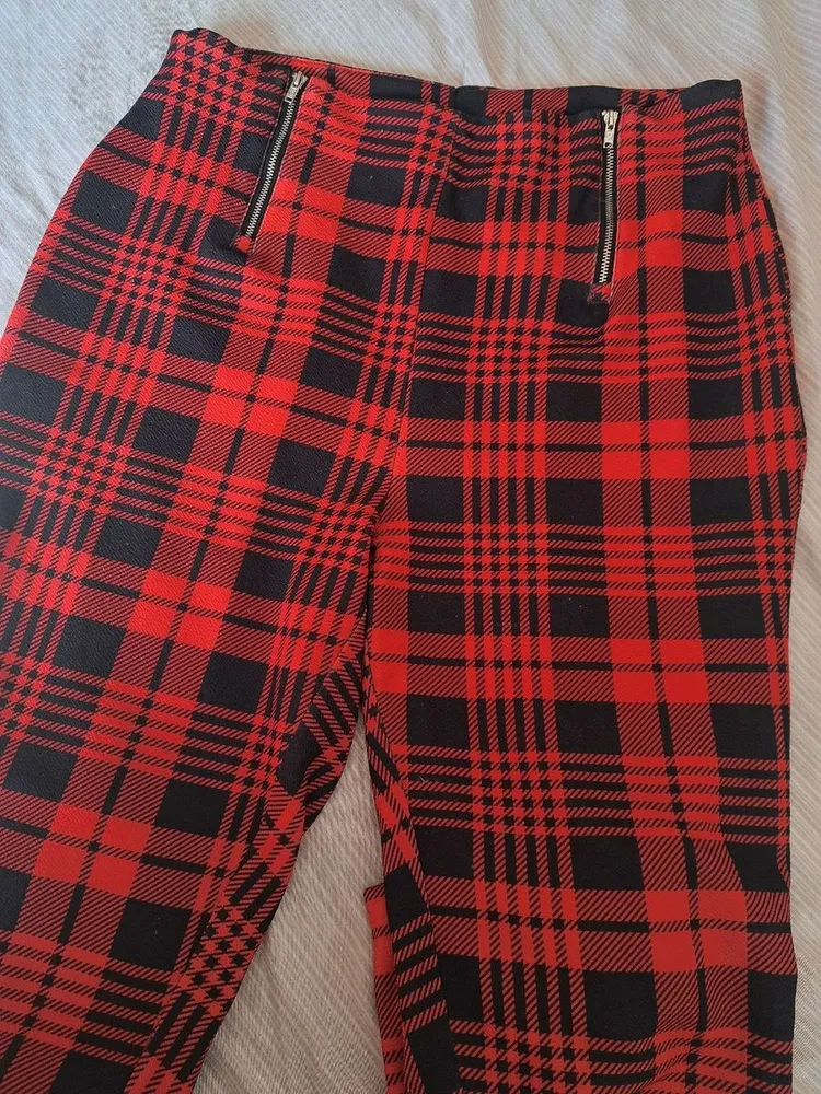 calça xadrez plus size