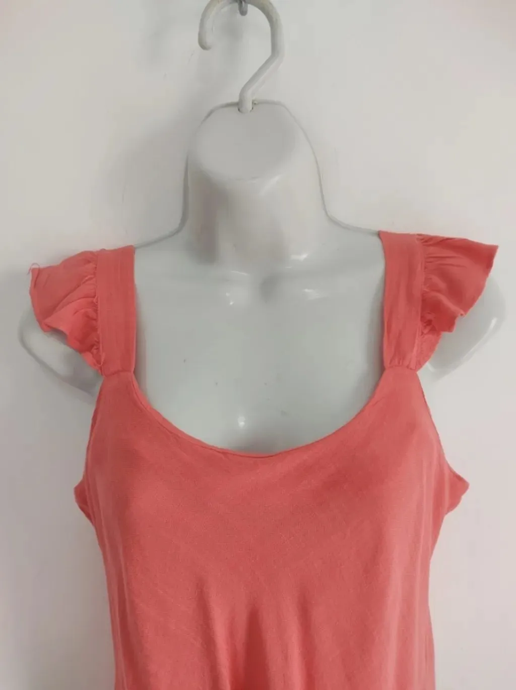 Regata Coral Alça Babado - Tam. M