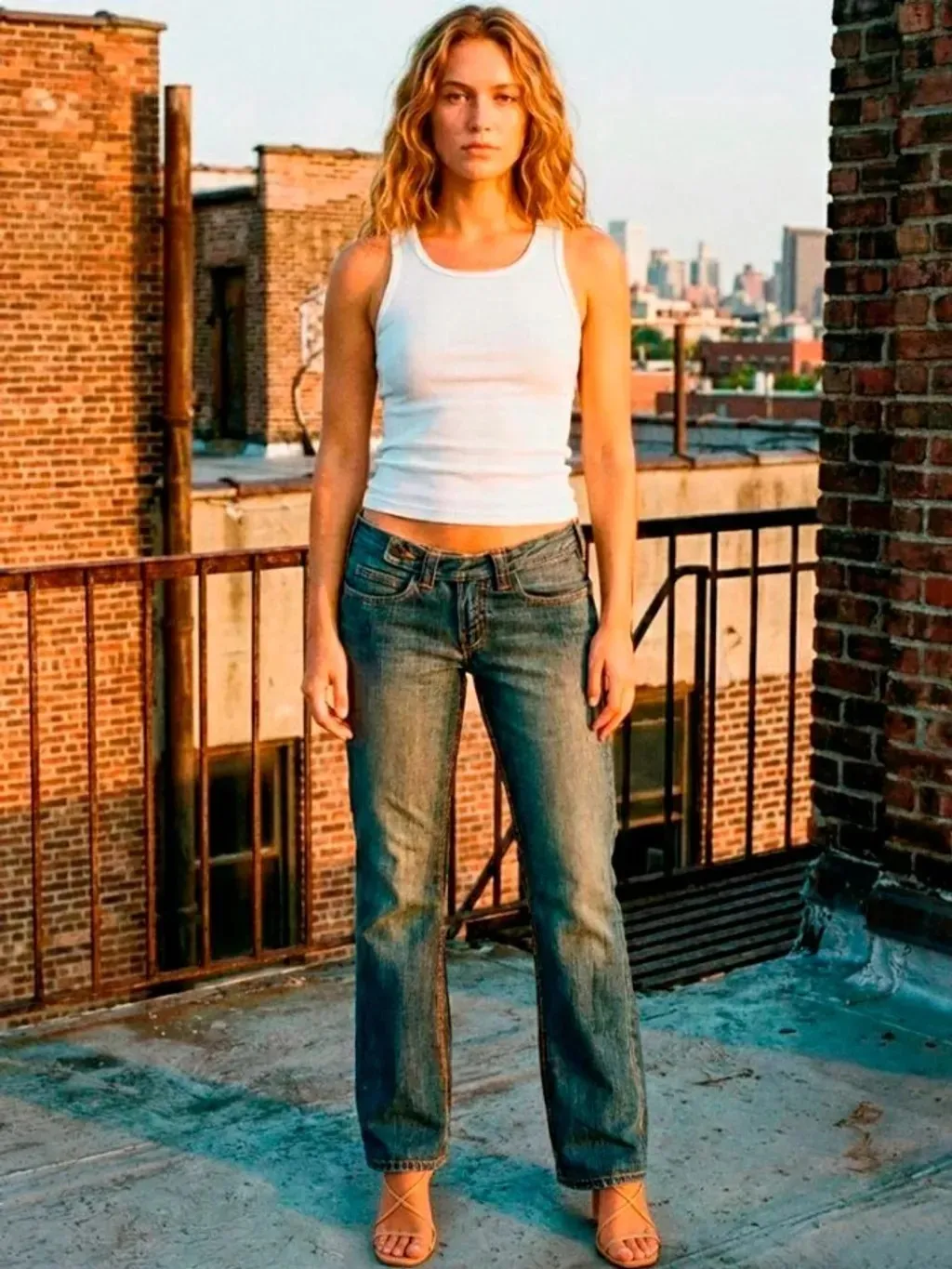 Calça Jeans Semi Flare Vintage ZOOMP - Tam. 36