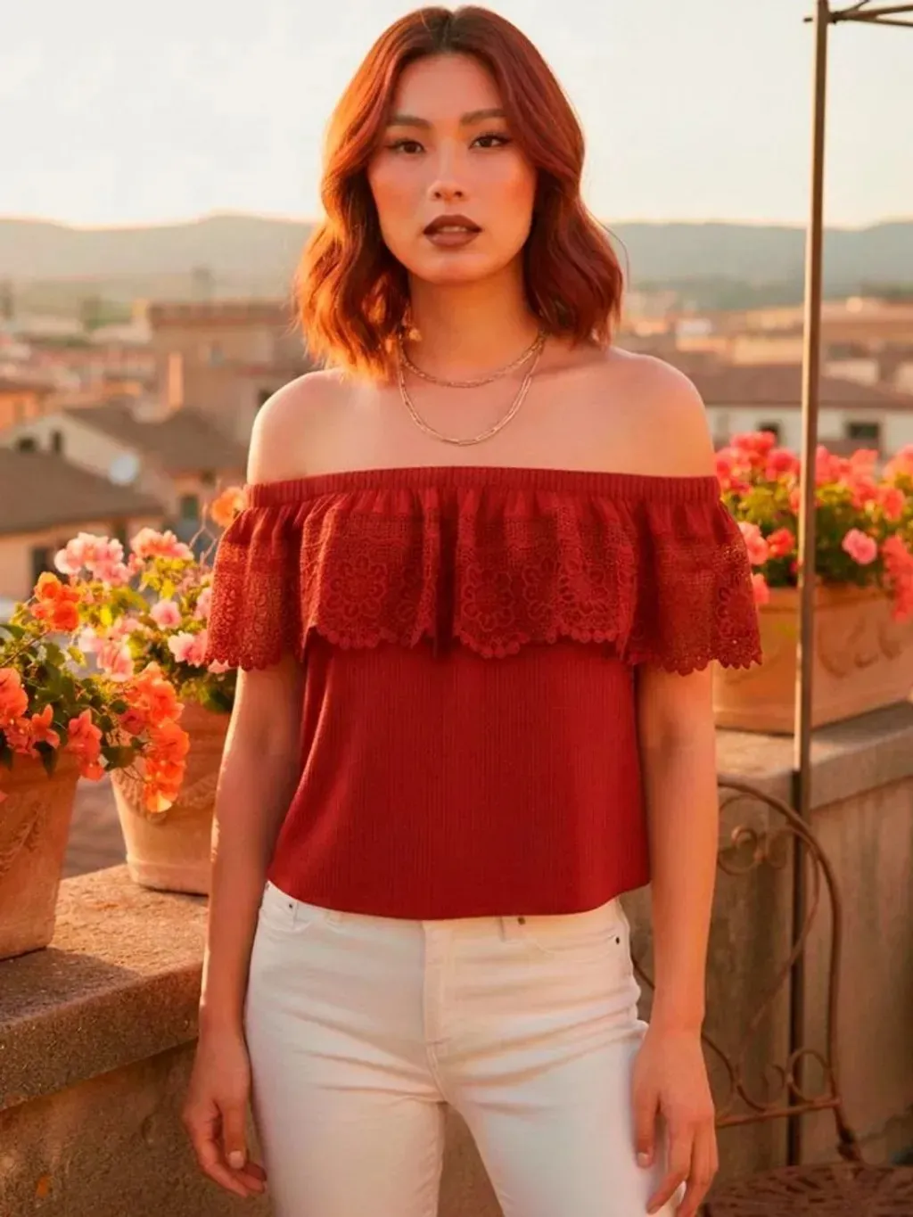 Blusa Cropped Ciganinha - Tam. M