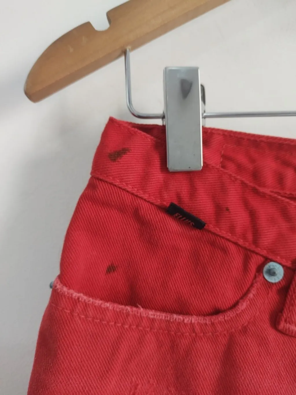 Shorts Jeans Vermelho ELLUS - Tam. 36 - leia a descrição