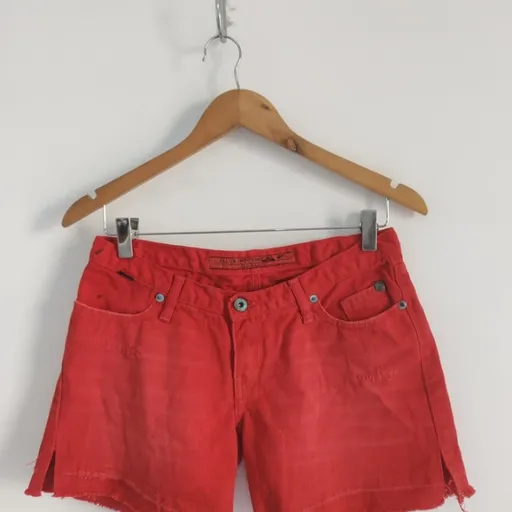 Shorts Jeans Vermelho ELLUS - Tam. 36 - leia a descrição