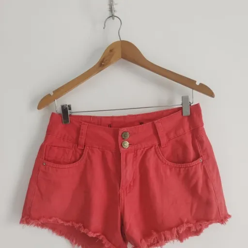 Shorts Jeans Vermelho - Tam. 38