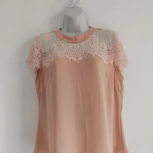 Blusa Renda Rosa - Tam. G