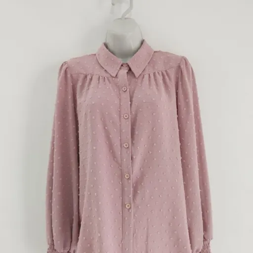 Camisa Rosa Texturizada - Tam. M