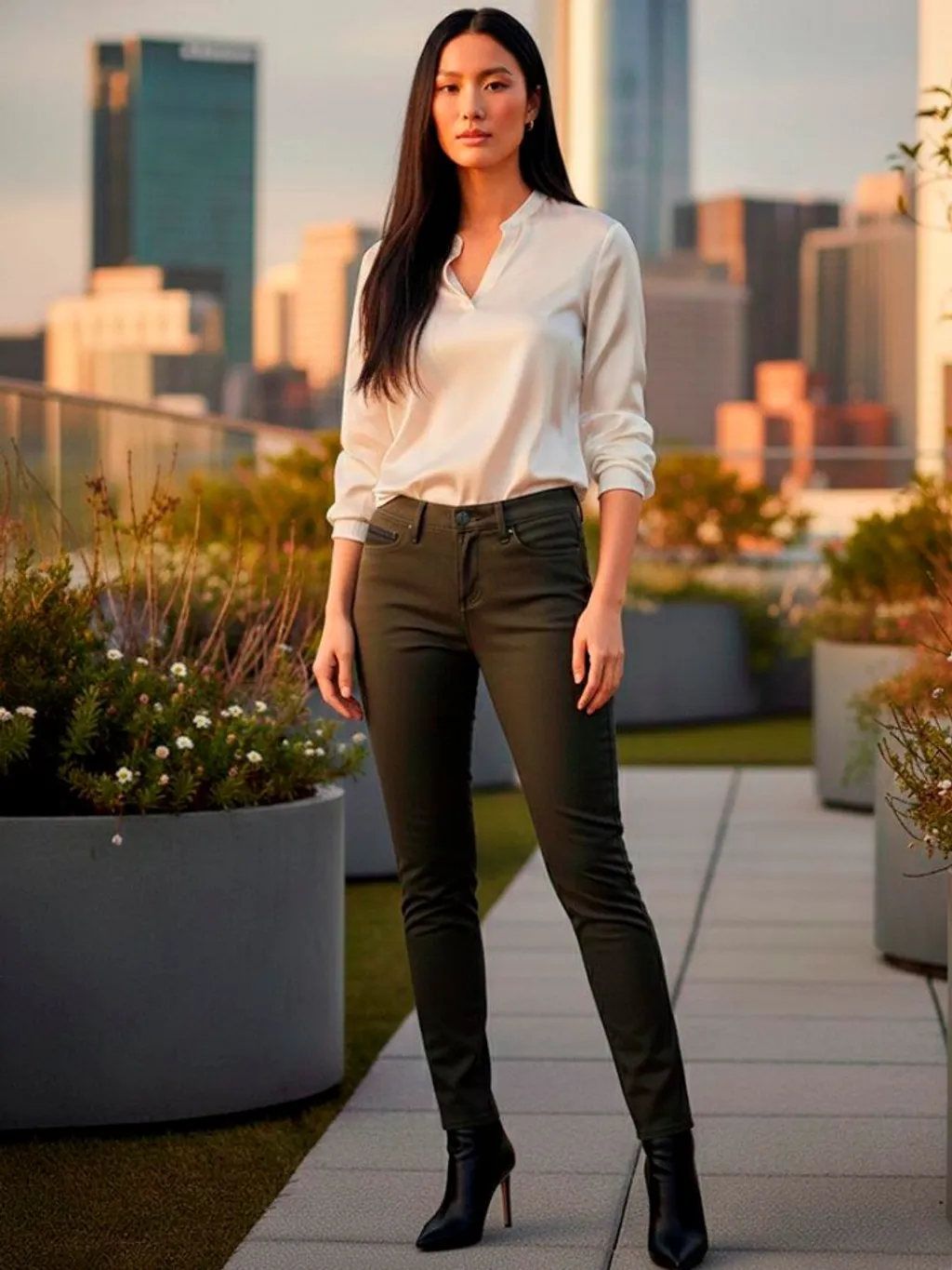 Calça Cinza Justa Calvin Klein - Tam. P