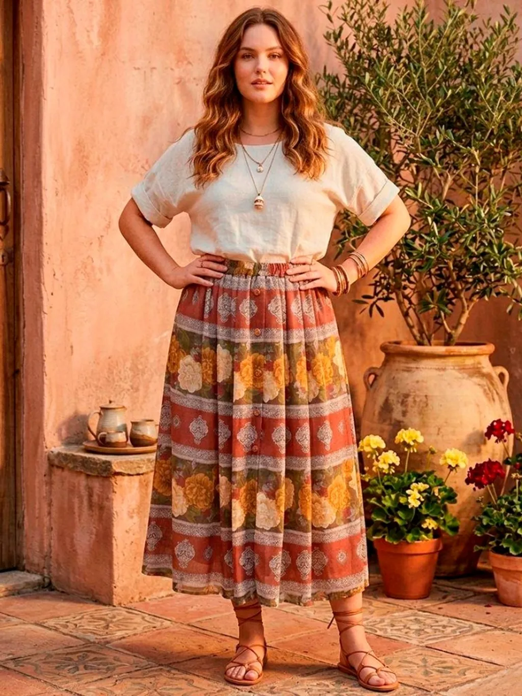 Saia Longa Chiffon - Tam. G