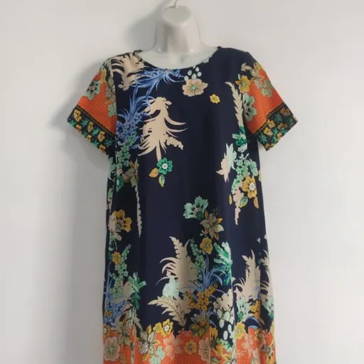 Vestido Marinho Floral SHEIN - Tam. M