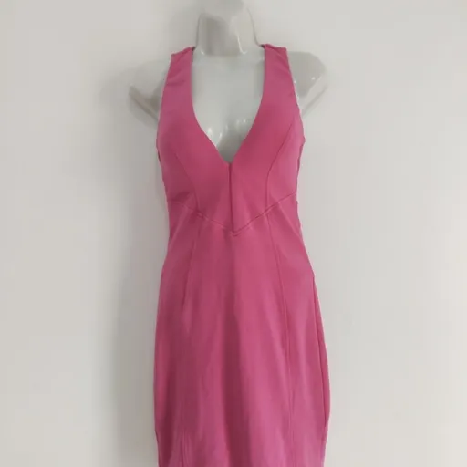 Vestido Rosa com Costas Nua - Tam. P