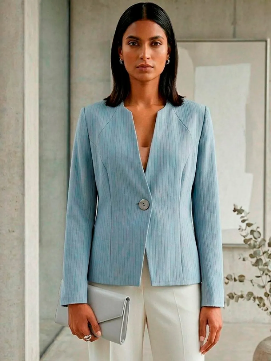 Blazer Azul Serenity Simulassão - Tam. M