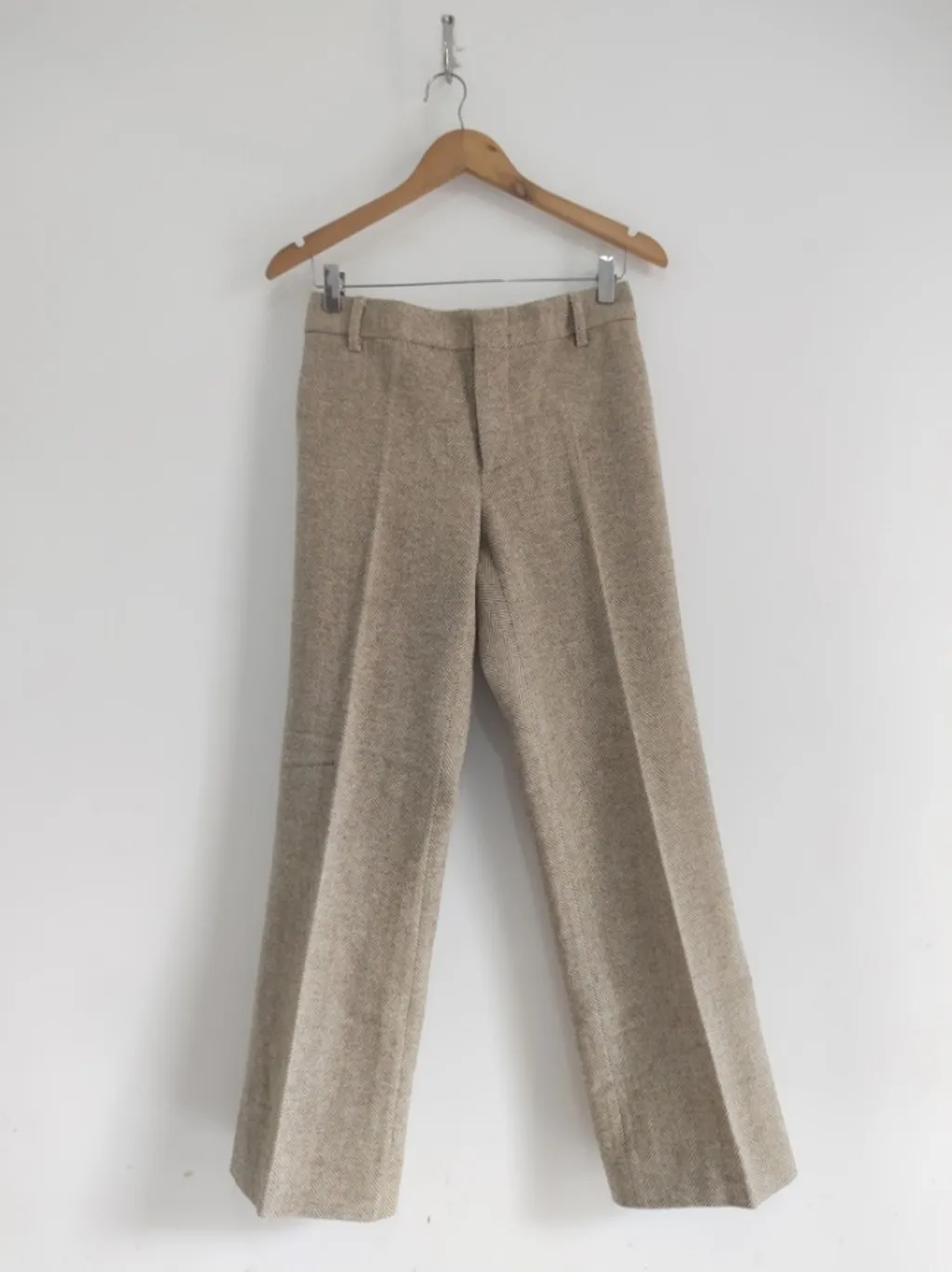 Conjunto de Alfaiataria Blazer e Calça de Tweed Bege - ZARA - Ta