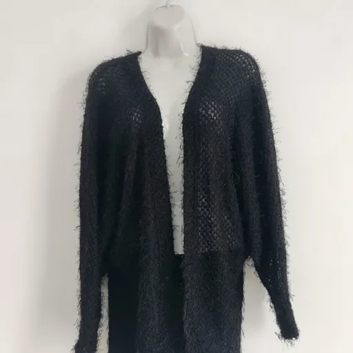 Cardigan Preto Felpudo - Tam. M