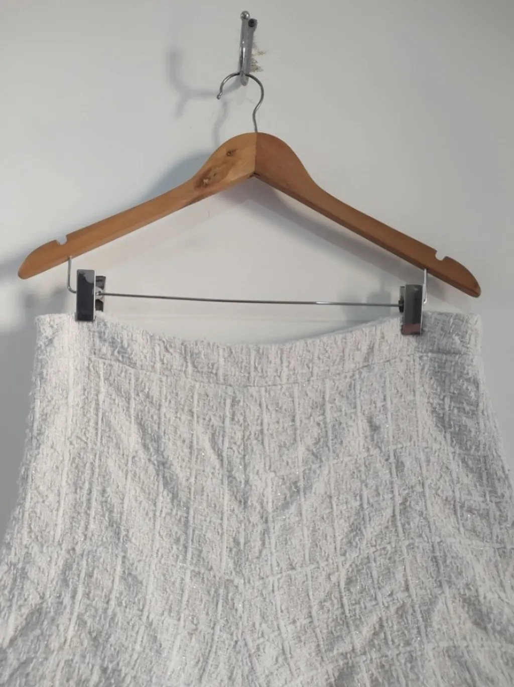 Shorts Branco Brilho de Tweed SHEIN - Tam. G