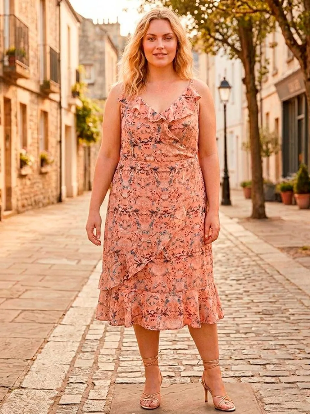 vestido rosa floral plus size - tam. gg