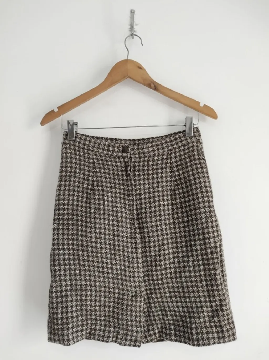 Saia de Lã Batida Pied de Poule Vintage CGC - Tam. P