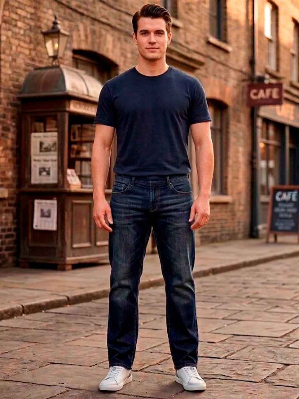 Calça Jeans Masculina Botões - Tam. 46