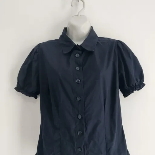 Camisa Preta de Manga Curta - Tam. M