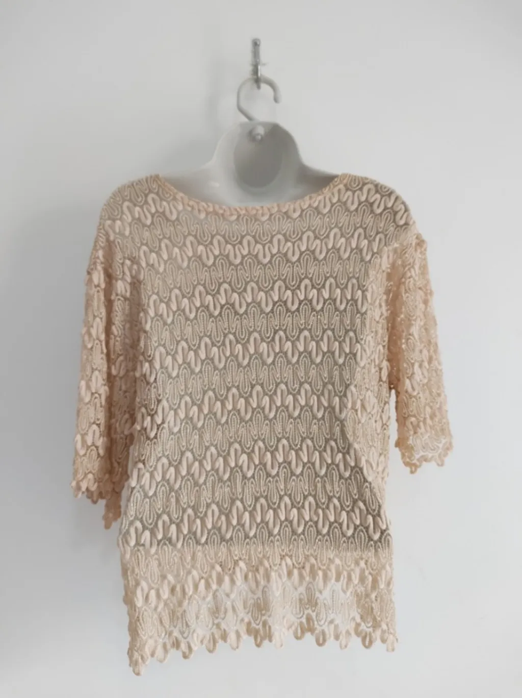 Blusa Guipir com Brilho Dourado - Tam. G