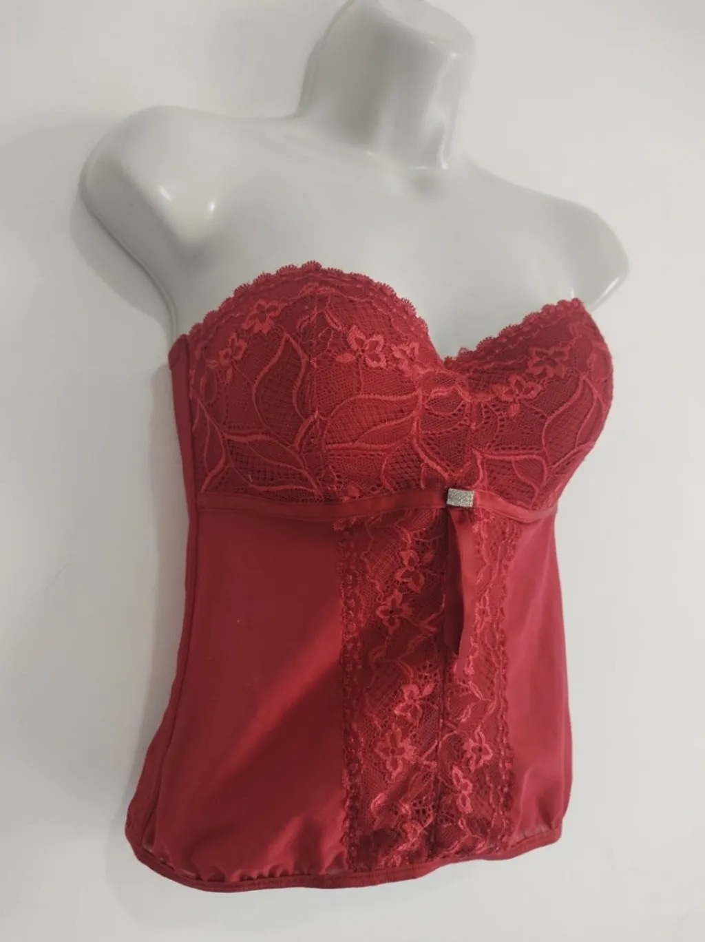 Corpete de Renda Vermelho Demillus - Tam. P