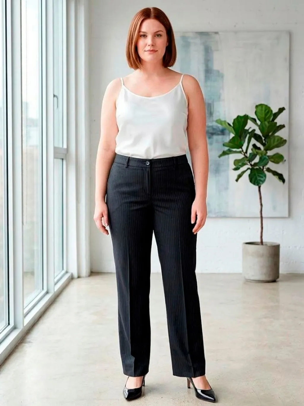 Calça de Alfaiataria Risca de Giz - Tam. 42 - leia a descrição