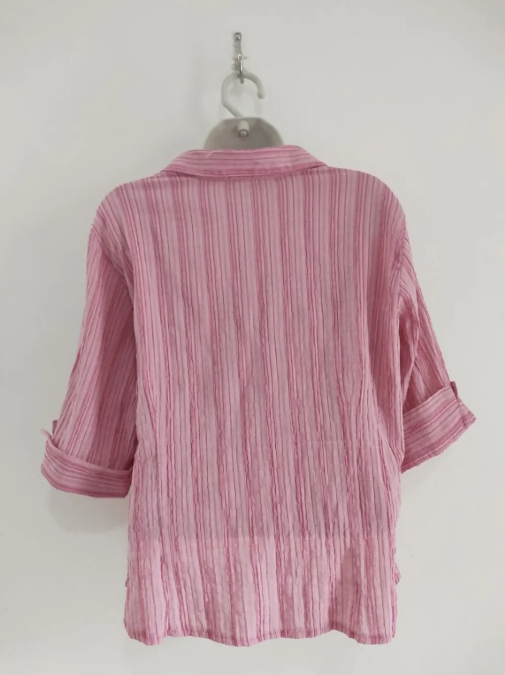 Camisa Rosa Listrada - Tam. G