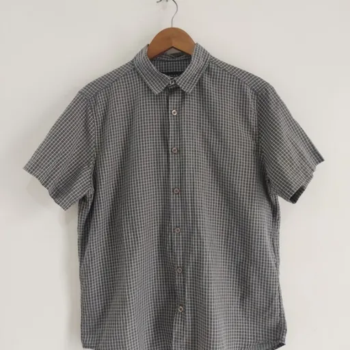 Camisa Manga Curta Masculina Xadrez - Tam. M