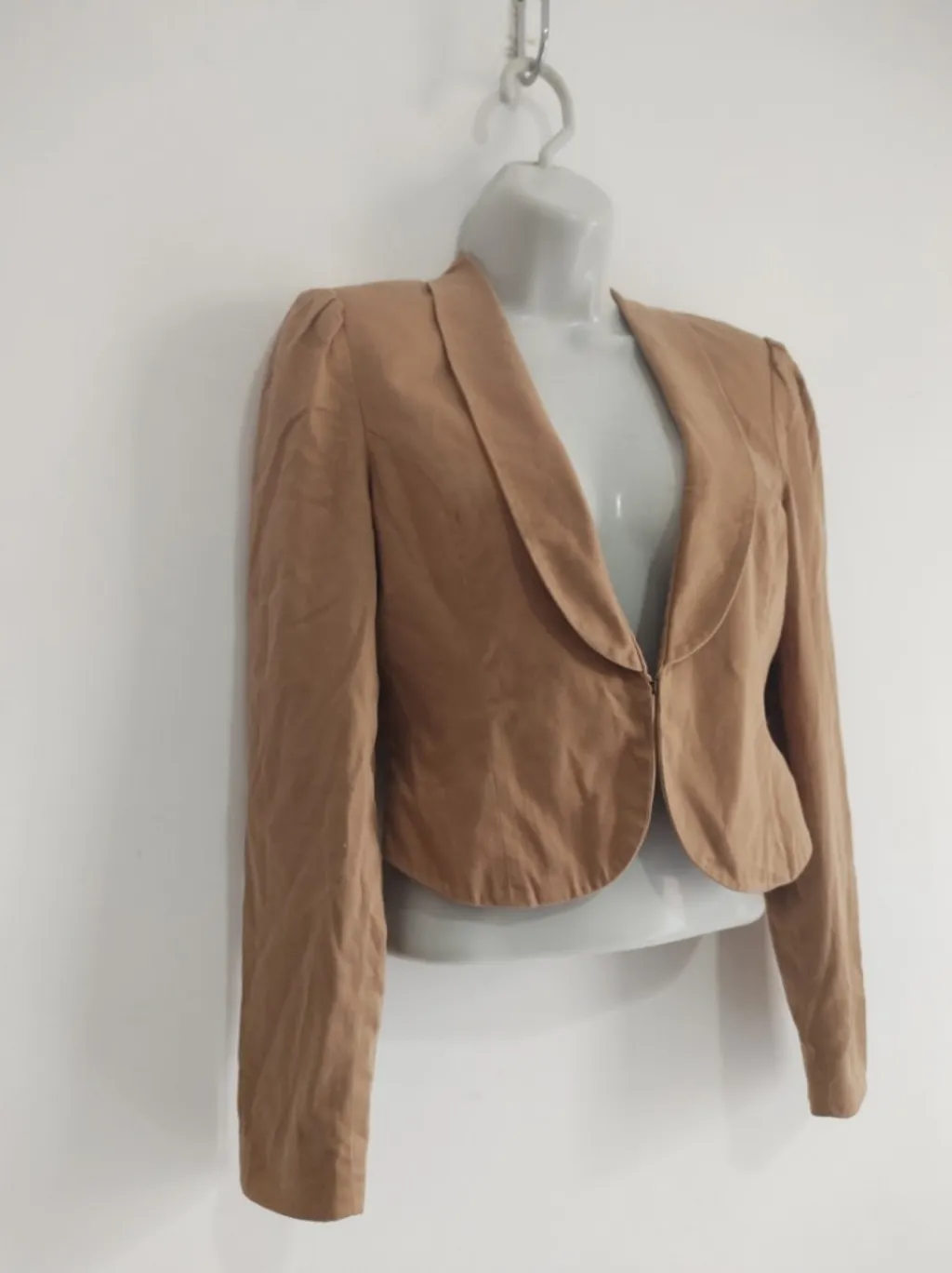 Blazer Cropped Bege - Tam. P