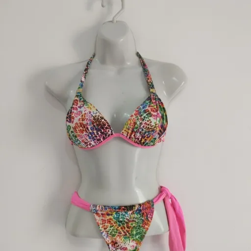 Biquíni Estampado Laço Lateral - Tam. P