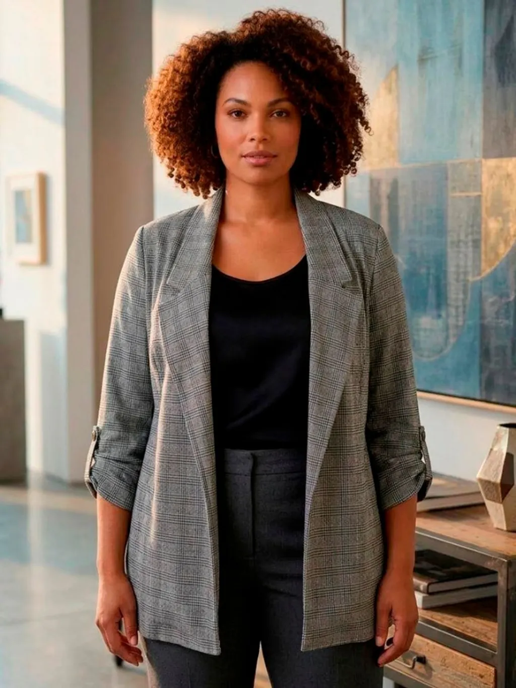 Cardigan Xadrez - Tam. G3