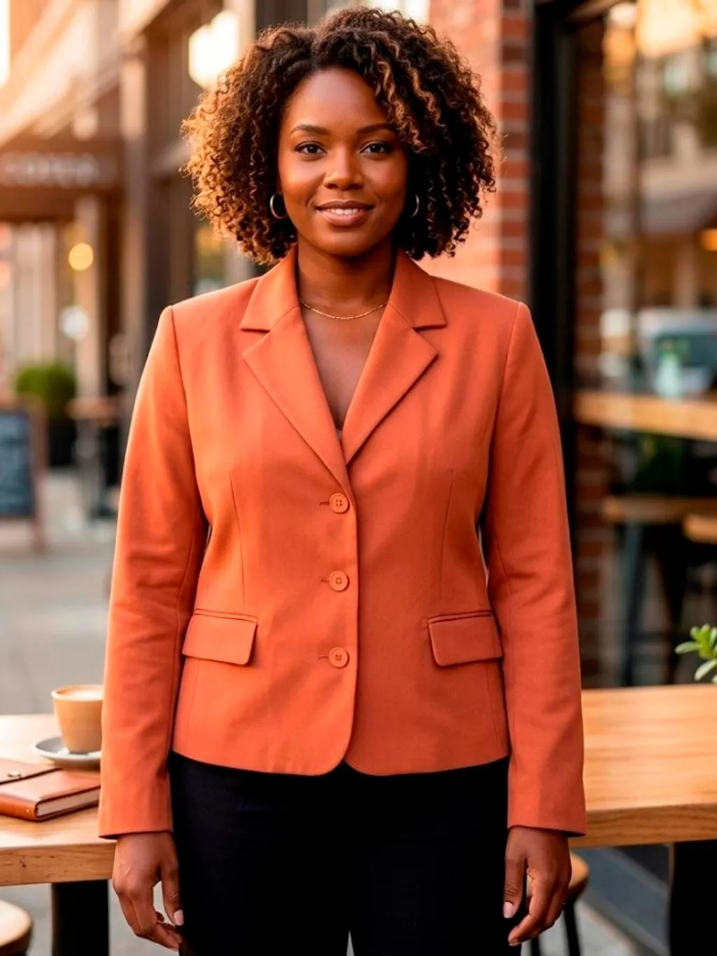 Blazer Feminino Marrom Claro - Tam. G