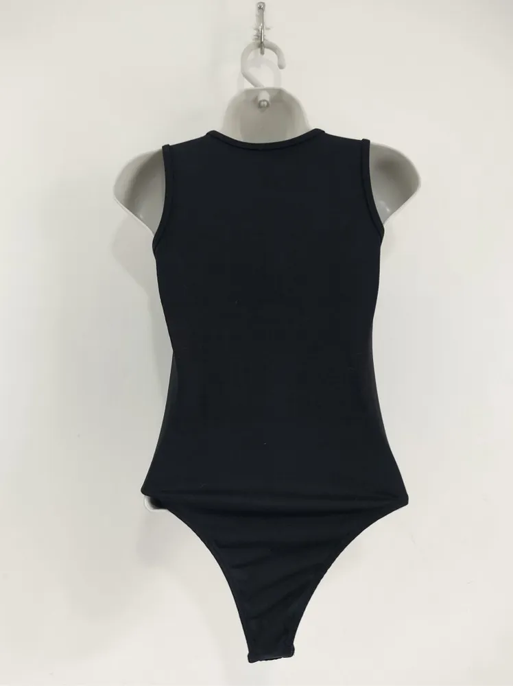 Body Decote V Tule Com Estampa Abstrata - Tam. P