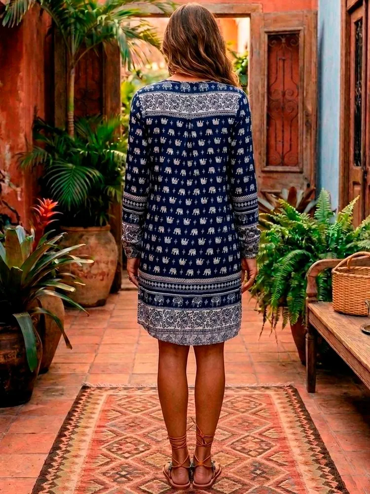 Vestido Túnica Indiano Pedraria - Tam. M