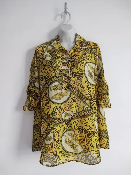 Camisa Amarela Estampada - Tam. G