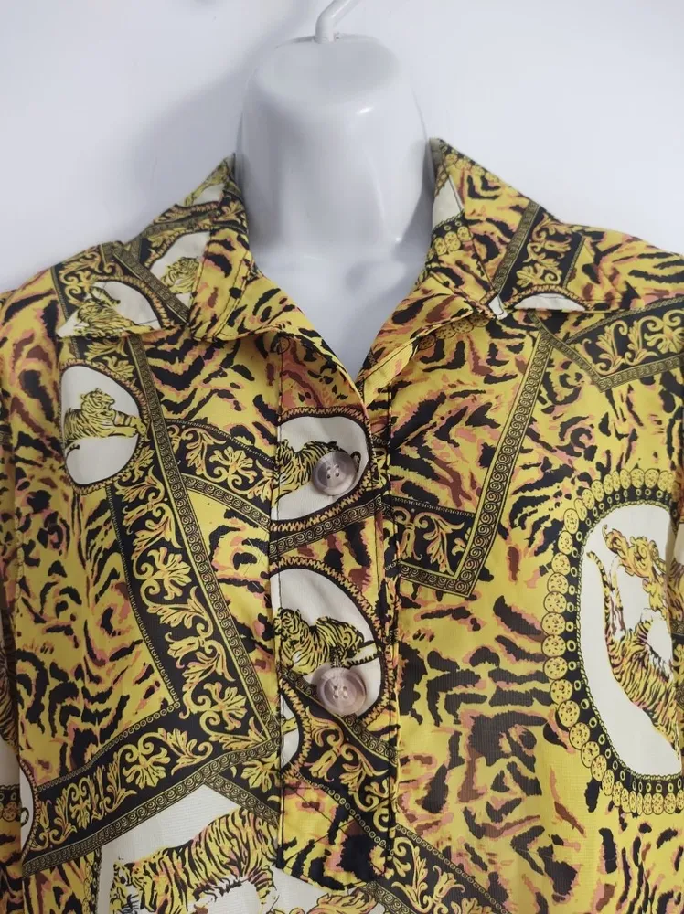 Camisa Amarela Estampada - Tam. G