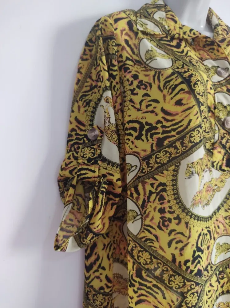 Camisa Amarela Estampada - Tam. G