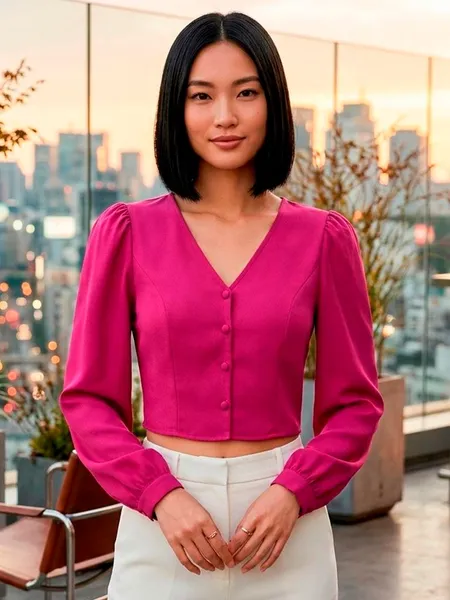 Cropped Fucsia SHEIN - Tam. P