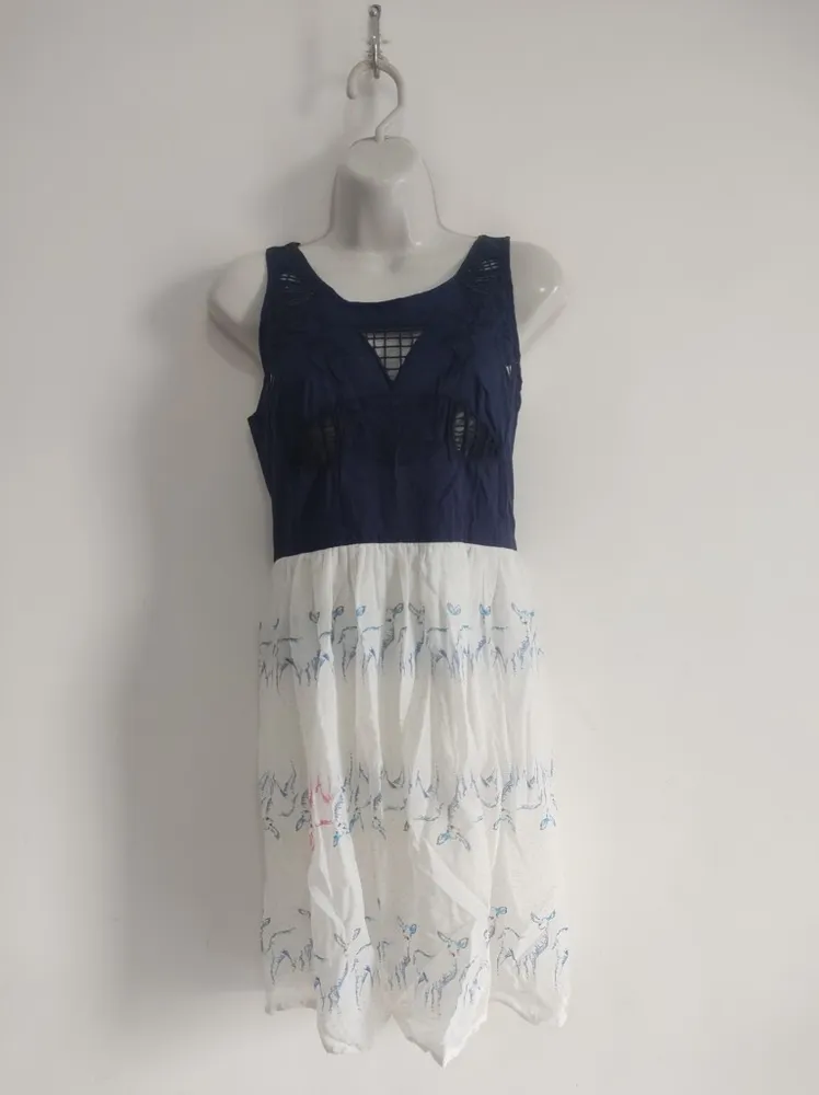 Vestido Bordado Recortes Antix - Tam. P