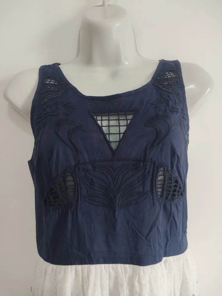 Vestido Bordado Recortes Antix - Tam. P