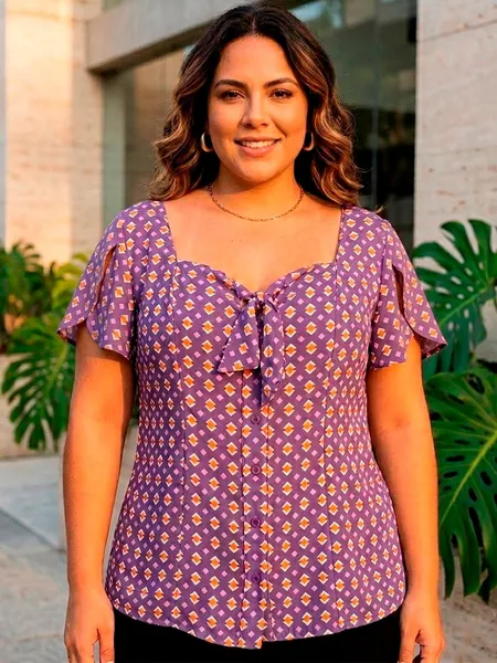 Camisa Estampa Geométrica - Tam. G