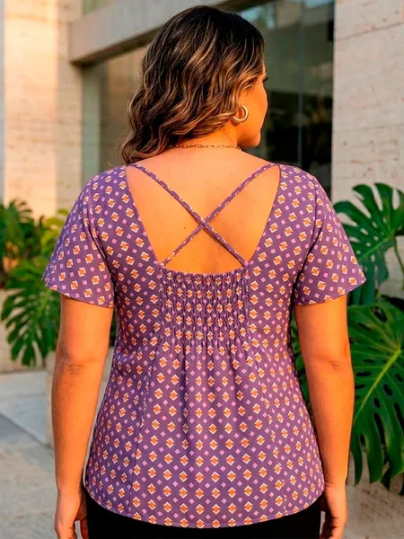 Camisa Estampa Geométrica - Tam. G
