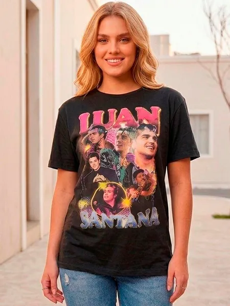 Camiseta Feminina Luan Santana - Tam. M