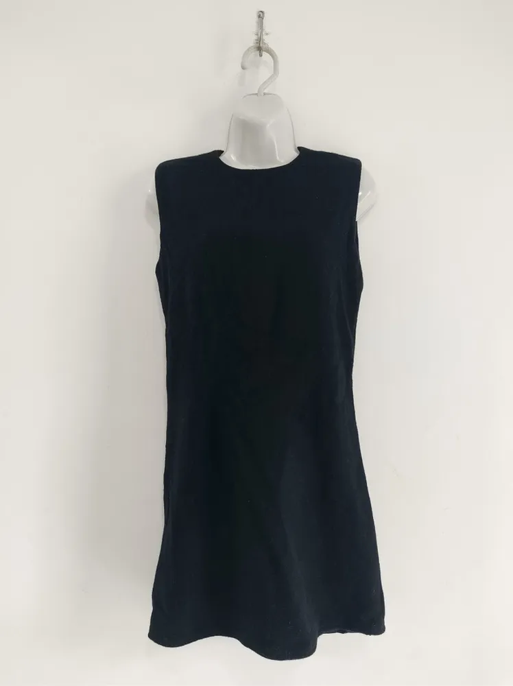 Vestido Preto de Lã Batida Importado - Tam. P
