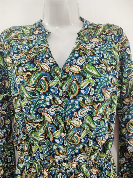 Vestido Manga Longa Paisley - Tam. M