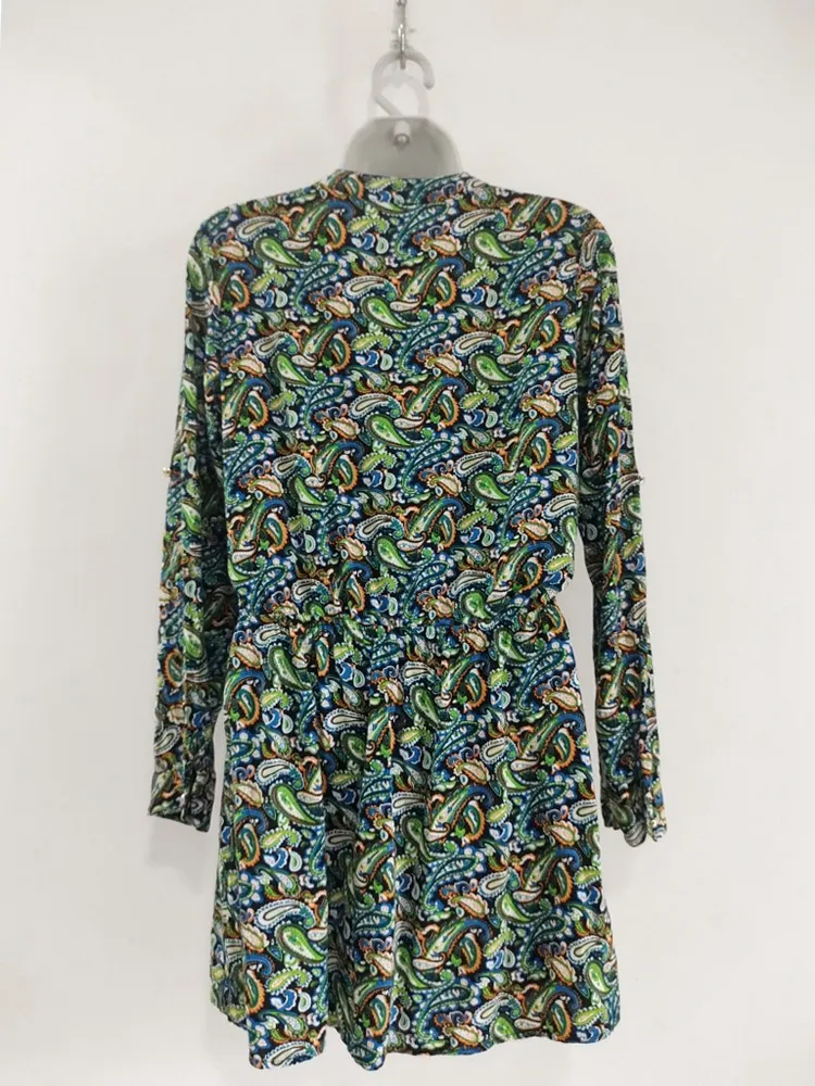 Vestido Manga Longa Paisley - Tam. M