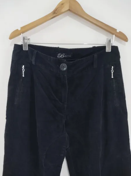 Calça Preta de Veludo Cotelê - Tam. 42