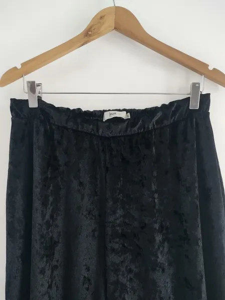Calça de Veludo Fenda Pantacourt - Tam. G