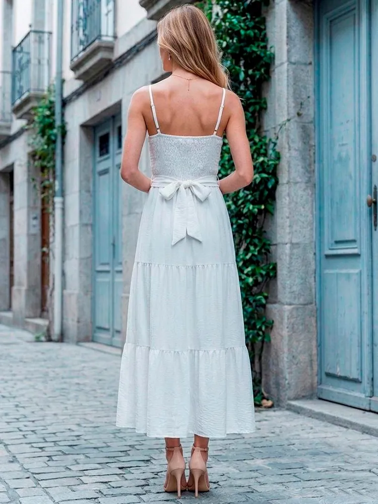 Vestido Duna Off White Longo - Tam. M